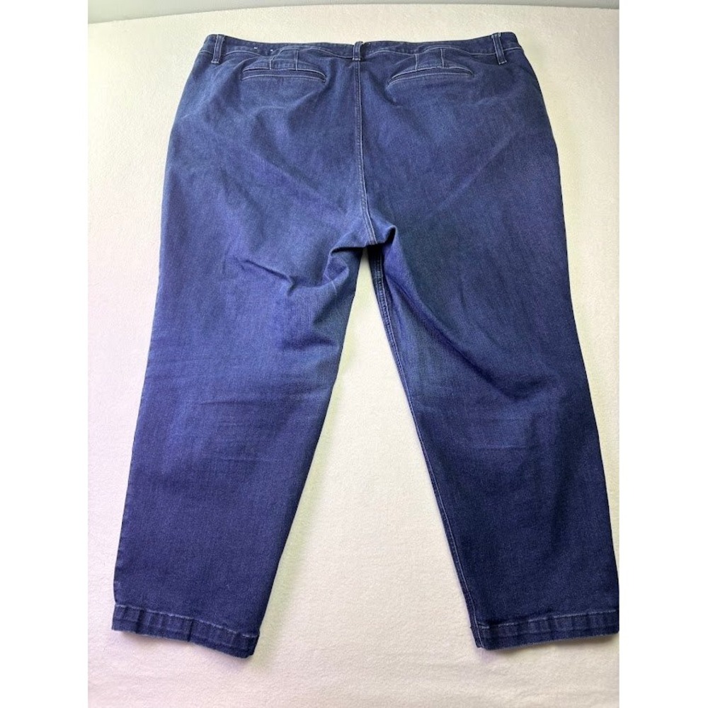 Lane Bryant Slim Ankle Jeans Womens Plus 28 Blue Dark Wash Flex Magic Waistband - Picture 6 of 7